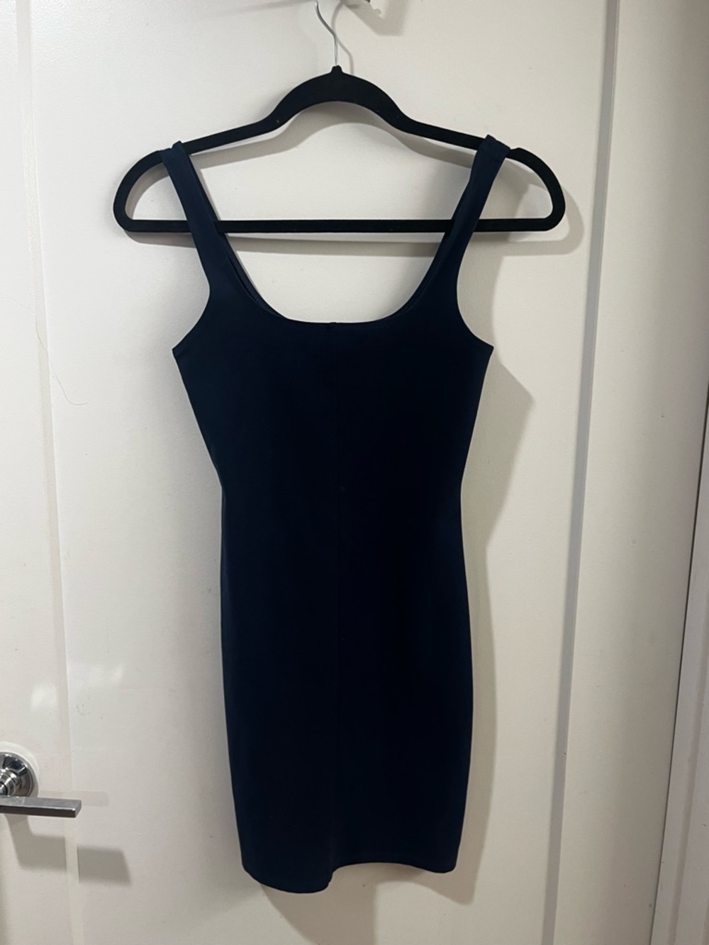 ALO Yoga Black Scoop Neck Mini Dress